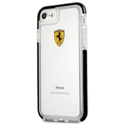 Ferrari iPhone 7 átlátszó/fekete fényes tok