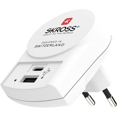 Skross A és C típusú bemenettel USB töltő