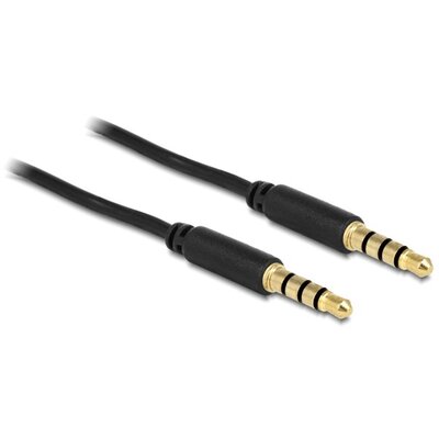 Delock 83436 3.5 mm 4 pin plug > plug 2 m sztereó kábel