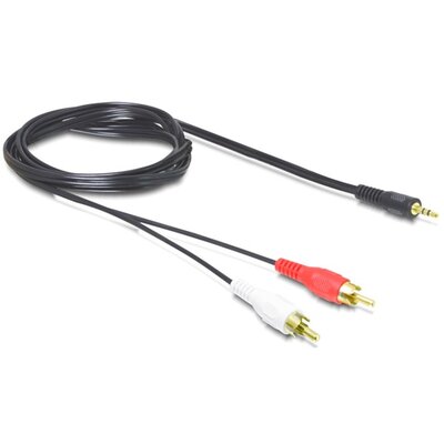 Delock 84000 jack 3,5mm apa > 2xRCA apa 1,5m kábel