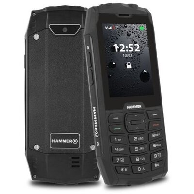 HAMMER 4 2,8" Dual SIM fekete csepp-, por- és ütésálló mobiltelefon