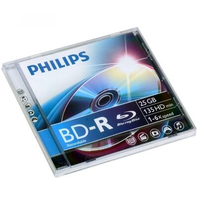 Philips BD-R25 25Gb 6x írható Blu-Ray lemez