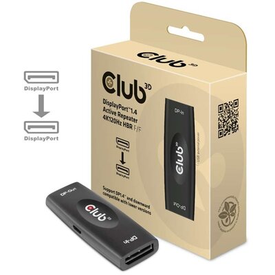 CLUB3D Displayport 1.4 4K120Hz HBR3 Active Repeater