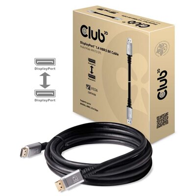 CLUB3D DisplayPort 1.4 HBR3 - DisplayPort 1.4 HBR3 8K/60Hz 4m kábel