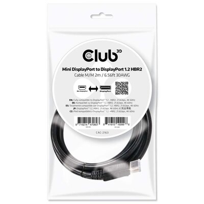 CLUB3D Mini Displayport - Displayport 2m kábel