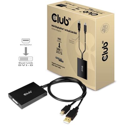 CLUB3D Mini Displayport - DVI-D Dual-Link active adapter