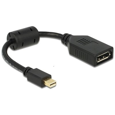 Delock 65554 mini Displayport apa > Displayport anya fekete adapter