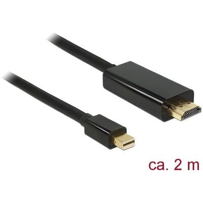 Delock 83699 2 méter High Speed mini Displayport apa > HDMI apa 4K kábel