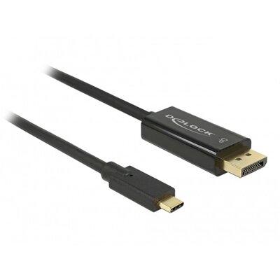 Delock 85256 USB Type-C apa > Displayport apa (DP váltakozó mód) 4K 60Hz 2m kábel