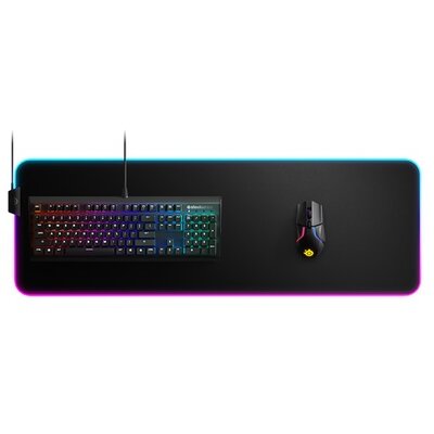 SteelSeries QCK Prism Cloth XL világító gamer egérpad