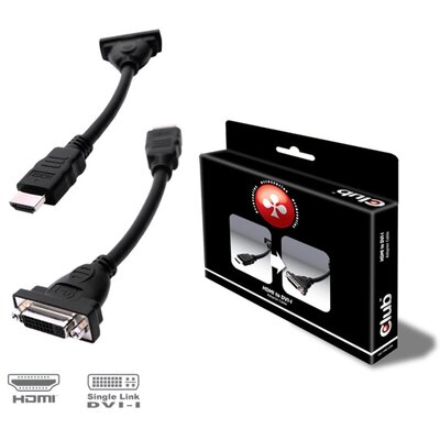 CLUB3D HDMI - DVI-I Single Link Passive Adapter