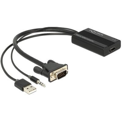 Delock 62597 VGA–HDMI adapter audio funkcióval