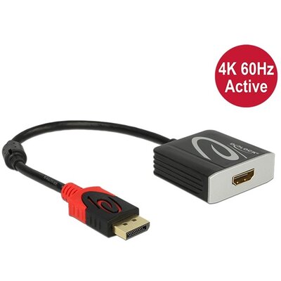 Delock 62734 Displayport 1.2-apa > HDMI-anya 4K 60 Hz aktív adapter
