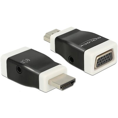 Delock 65586 HDMI-A dugó > VGA hüvely audióval adapter