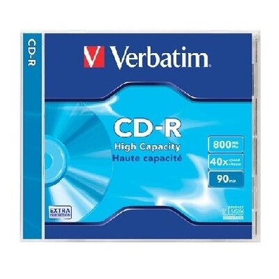 VERBATIM CDV8040 CD-R 90min normál tokos CD lemez