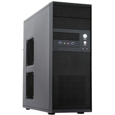 Chieftec CQ-01B-U3-OP Mesh szériás táp nélküli fekete mATX / ATX ház