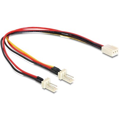 Delock 89343 Molex 3 pin anya > 2 x Molex 3 pin apa (ventillátor) 22 cm kábel