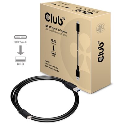 CLUB3D USB 3.1 Type C - USB 3.1 Type A 1m kábel