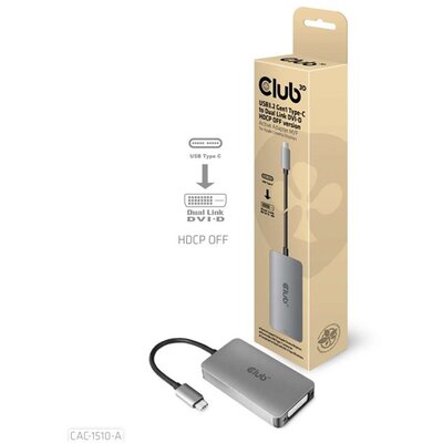 CLUB3D USB 3.2 Type C - DVI-D HDCP OFF adapter