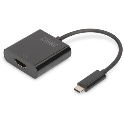 DIGITUS fekete USB 3.0 Type C - HDMI (4K@30Hz) adapter