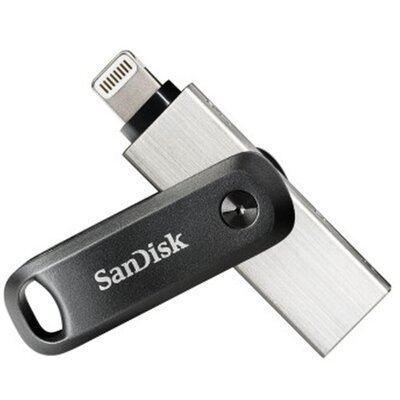 Sandisk 64GB USB3.0/Apple Lightning iXPAND GO Fekete-Ezüst (186489) Flash Drive