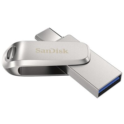 Sandisk 64GB USB3.1/Type-C Dual Drive Luxe Ezüst (186463) Flash Drive