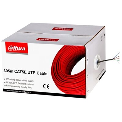 Dahua PFM920I-5EUN 305m, réz, PVC, árnyékolatlan, 4x2xAWG24 Cat.5E (U/UTP) fali kábel