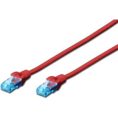 DIGITUS CAT5e U/UTP PVC 10m piros patch kábel