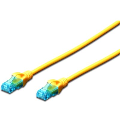 DIGITUS CAT5e U/UTP PVC 1m sárga patch kábel