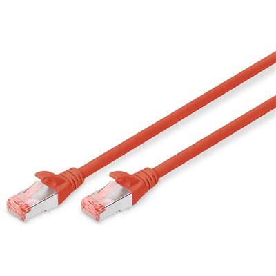 DIGITUS CAT6 S-FTP LSZH 0,25m piros patch kábel
