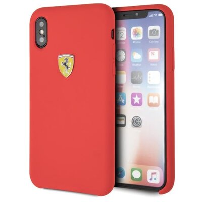 Ferrari SF iPhone X/XS piros szilikon tok