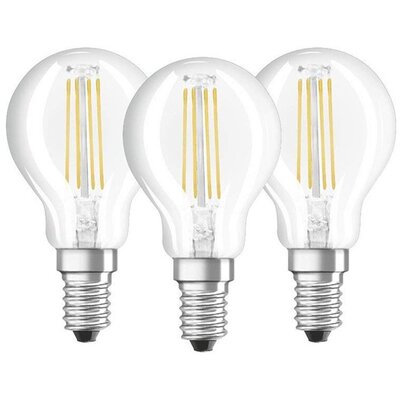 Osram Base átlátszó üveg búra/4W/470lm/4000K/E14 LED kisgömb izzó 3 db