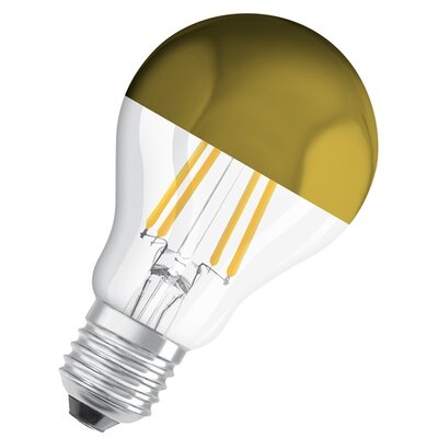 Osram Star üveg búra/6,5W/700lm/2700K/E27 arany tetőtükrös LED körte izzó