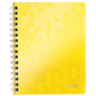 Leitz Wow A5 kockás sárga spirálfüzet