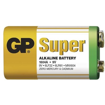 GP Super alkáli 9V (6LF22, 6LR61) 1db/zsugor