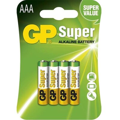 GP Super alkáli AAA (LR03) mikro ceruza elem 4db/bliszter