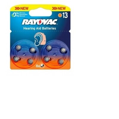 RAYOVAC 13AU-6MFAS BLI8 hallókészülék elem