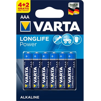 Varta 4903121436 Helps Longlife Power AAA (LR03) mikro ceruza elem 4+2db/bliszter