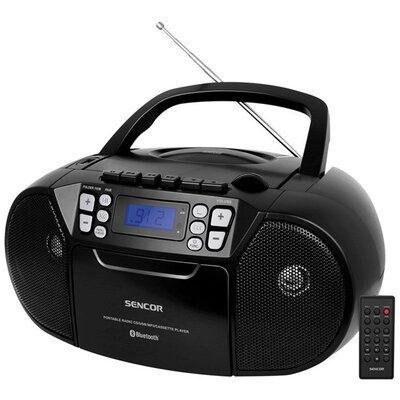 Sencor SPT 3907 B kazettás feketes CD-s rádió