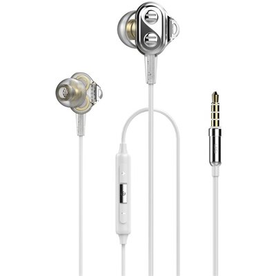 UiiSii DT800 meghajtós mikrofonos fehér fülhallgató