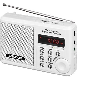 Sencor SRD 215 W fehér MP3 lejátszó és kisrádió