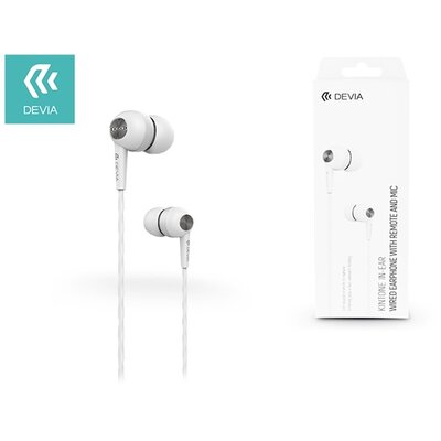 Devia ST310447 Kintone Eco mikrofonos fehér fülhallgató