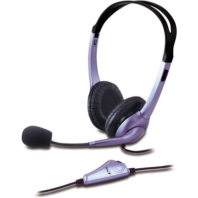 Genius HS-04S jack fekete mikrofonos PC fejhallgató headset