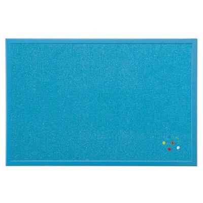 Bi-Office 40x60cm fakeretes kék parafatábla