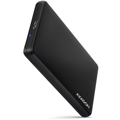 Axagon EE25-SL USB 3.2 fekete csavar nélküli külső HDD/SSD ház