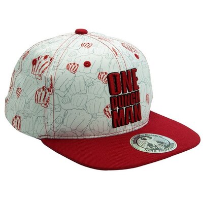 One Punch Man "Punches" bézs/piros snapback sapka