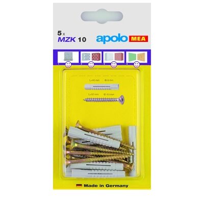 Celo MZ univerzális műanyag dűbel 8x48+6,0x70 facsavar- 8db / bliszter