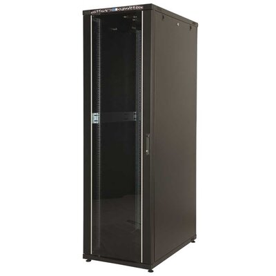 Lande LN-CK42U6060-BL CK 19" 42U 600x600 fekete álló rack szekrény