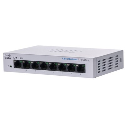 Cisco CBS110-8T-D 8x GbE LAN port nem menedzselhető switch