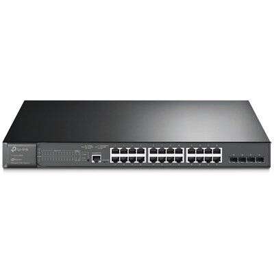 TP-Link TL-SG3428MP JetStream 24xGbE PoE+ LAN 4xGbE SFP port L2+ menedzselhető PoE switch